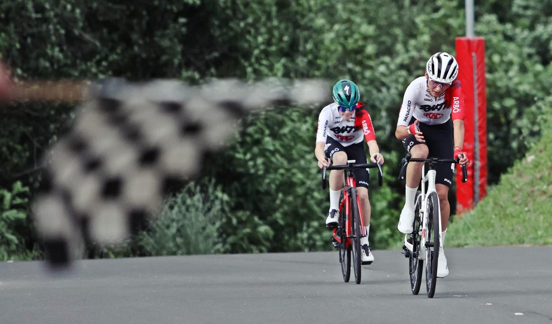 Zieleinfahrt im Training
